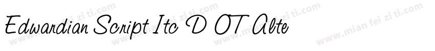 Edwardian Script Itc D OT Alter Reg字体转换
